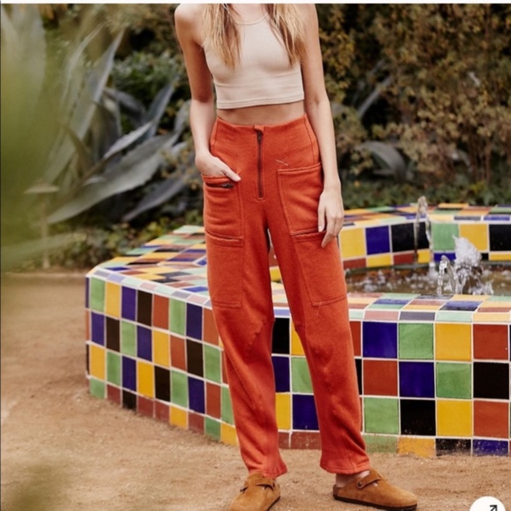 FP movement pants size small, burnt Orange
